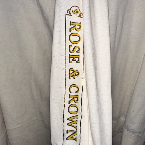 DisneyParks🌹Rose & Crown Pub Long-sleeve Burnout Hoodie Tee-Shirt,size XXL,RARE - Picture 5 of 7